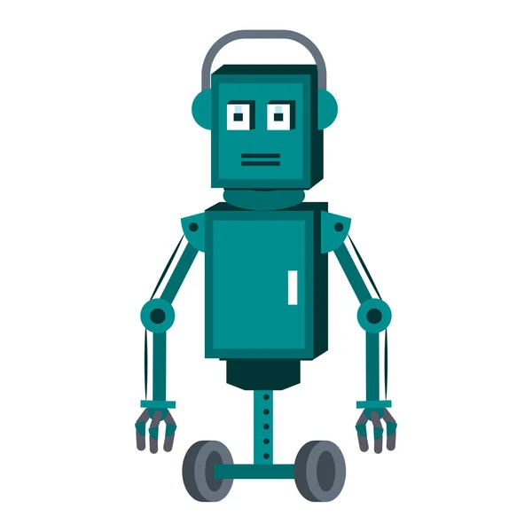 Robot funny character cartoon isolated