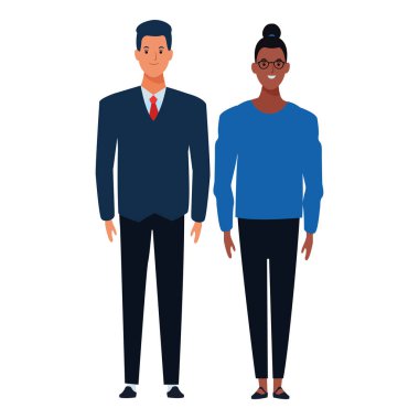 Çift avatar çizgi film karakteri