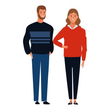 Çift avatar çizgi film karakteri