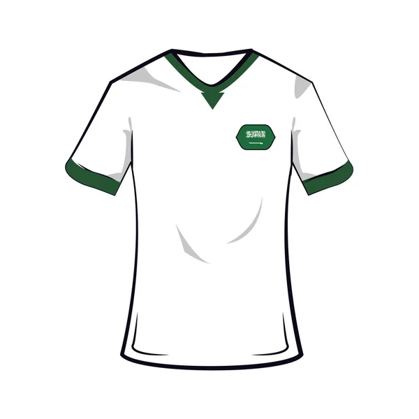 Camiseta saudita de fútbol árabe — Vector de stock