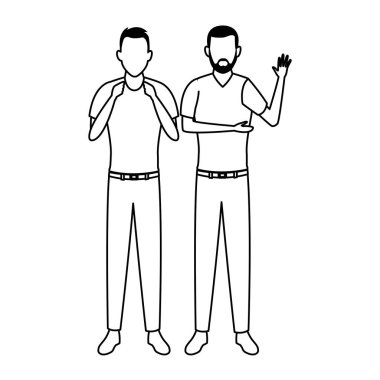 erkek avatar çizgi film karakteri siyah beyaz