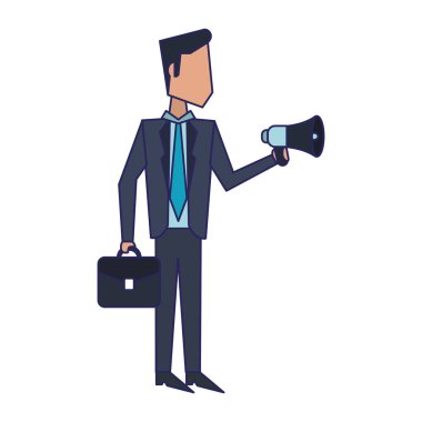 Executive işadamı avatar mavi çizgiler