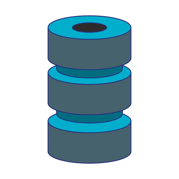 Festplatten Datenbank Server Technologie blaue Linien — Stockvektor