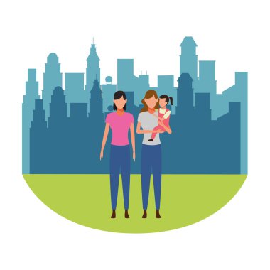 Kadınlar çocuk ile