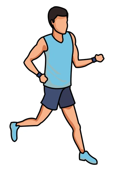 Homem correndo avatar —  Vetores de Stock