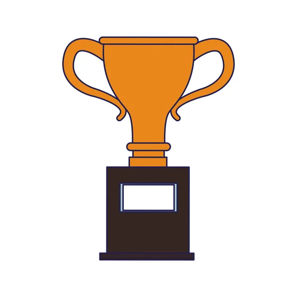 Trófea Kupa bajnokság szimbólum kék vonalak — Stock Vector