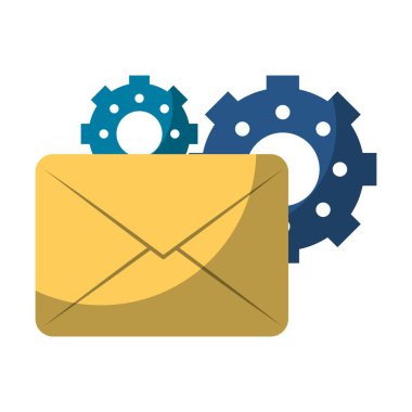 E-posta ve dişli sembolleri