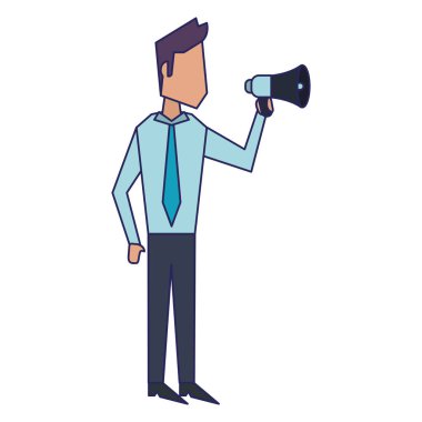 Executive işadamı avatar mavi çizgiler