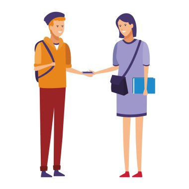 Arkadaşlar sahip eğlenceli karikatür