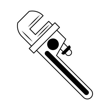 Ay çizgi filmde astronot siyah beyaz izole