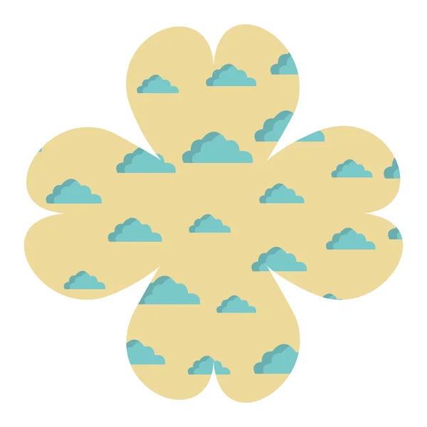 Cloud computing Flower frame — Stock Vector