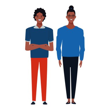 Çift avatar çizgi film karakteri