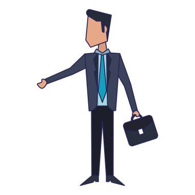 Executive işadamı avatar mavi çizgiler