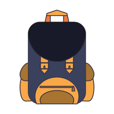 Sırt çantası karikatür izole sembolü