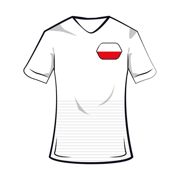 Pologne maillot de foot — Image vectorielle
