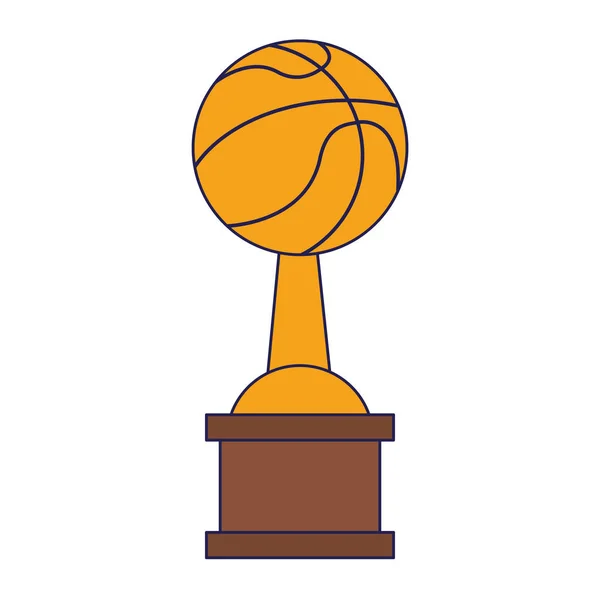 Baloncesto trofeo Copa campeonato líneas azules — Vector de stock