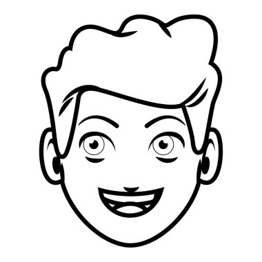 Adamın yüzü karikatür