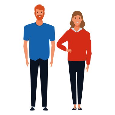 Çift avatar çizgi film karakteri