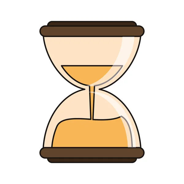 Hourglass antique time symbol — Stock Vector