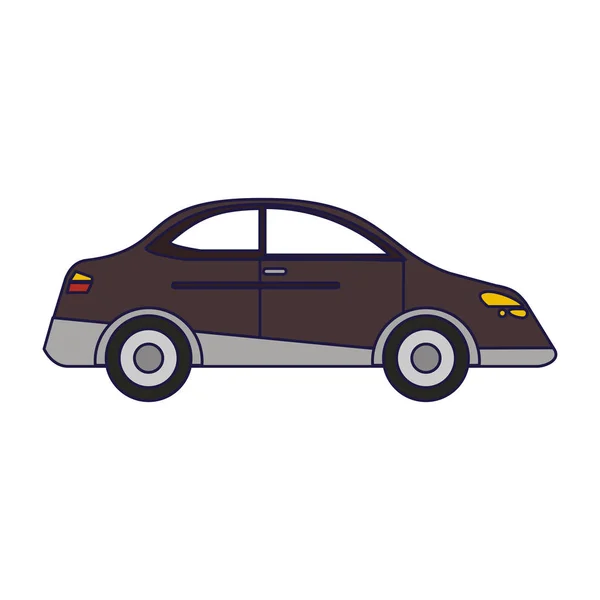 Vehículo sedán coche aislado — Vector de stock