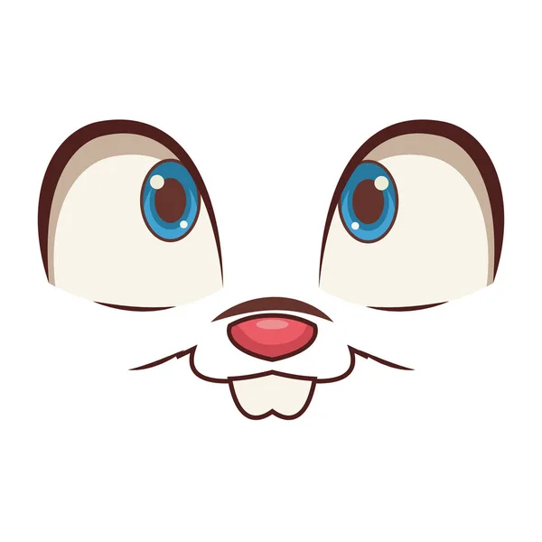 Bunny ansikte Emoji — Stock vektor