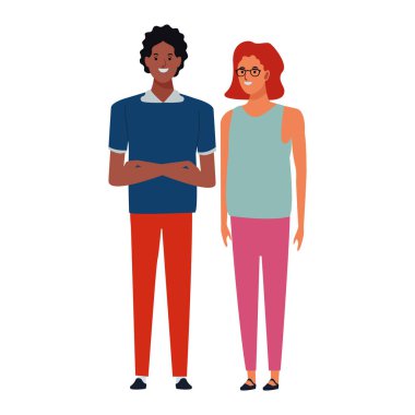 Çift avatar çizgi film karakteri