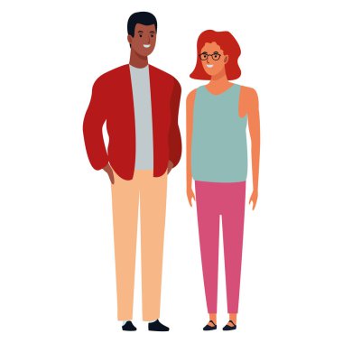 Çift avatar çizgi film karakteri