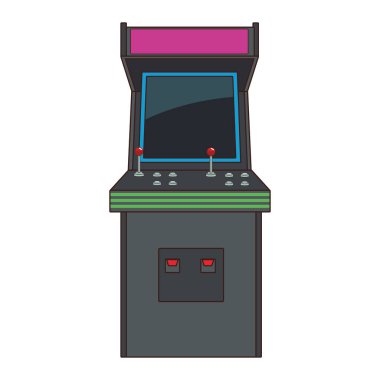 Arcade retro video oyunu karikatür