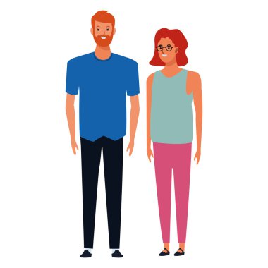 Çift avatar çizgi film karakteri