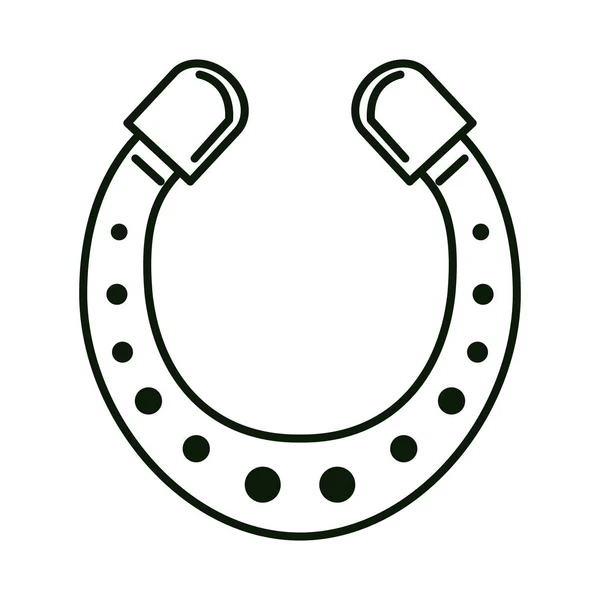 Horseshoe irlandzki szczęśliwy symbol — Wektor stockowy