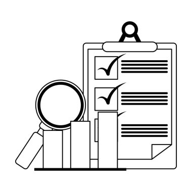 İş ve ofis siyah beyaz