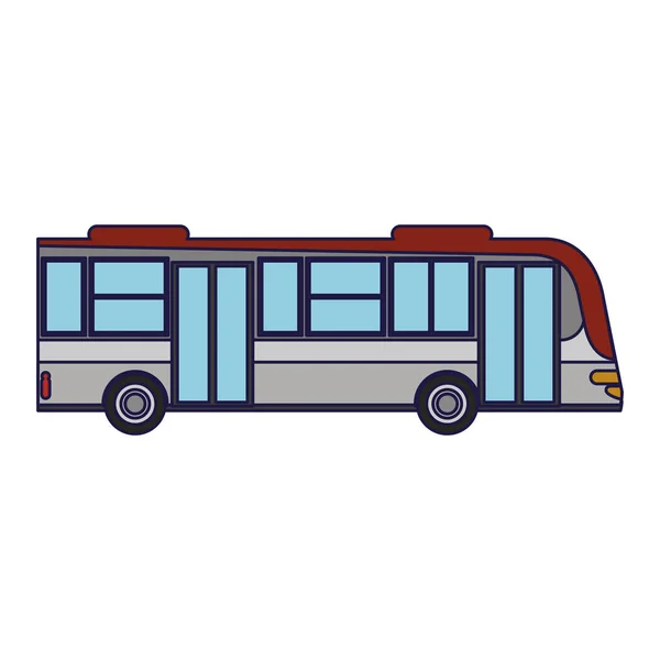 Public bus vehicle symbol sideview — Stock Vector