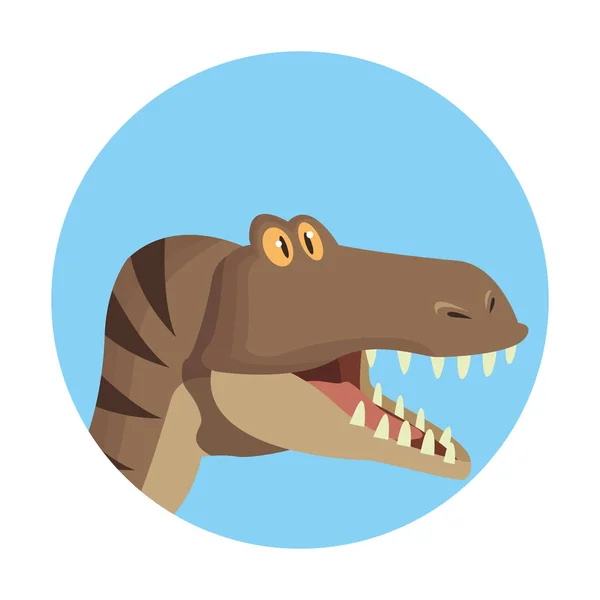 Raptor dinosaur cartoon — Stock Vector