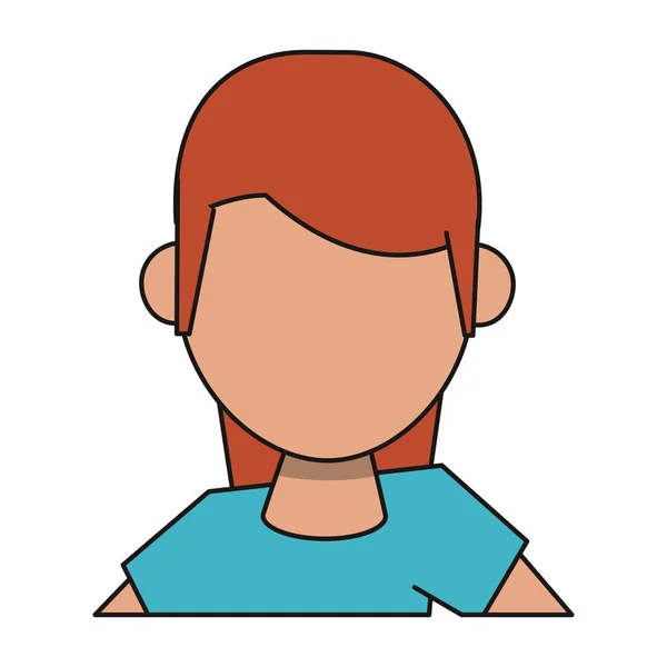 Femme avatar personnage de dessin animé portrait — Image vectorielle
