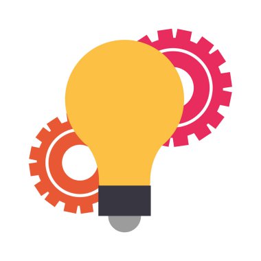 Ampul lamba ve dişlisemboller izole