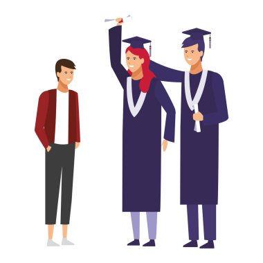 Mezuniyette öğrenciler