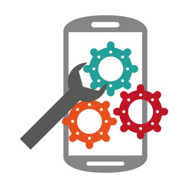 Smartphone operatif sistem yazılım vektör illüstrasyon