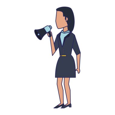 Executive işkadını avatar mavi çizgiler