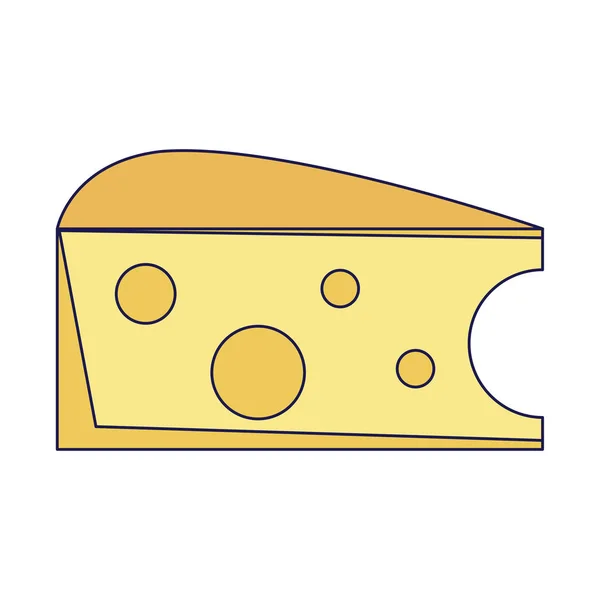 Zuivel eten kaas geïsoleerd — Stockvector