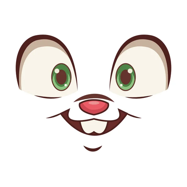 Cara de conejo emoji — Archivo Imágenes Vectoriales