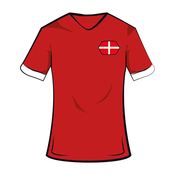 Δανία ποδόσφαιρο tshirt — Διανυσματικό Αρχείο