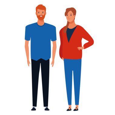 Çift avatar çizgi film karakteri