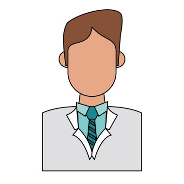 Doktor yüzsüz avatar karakter profili izole