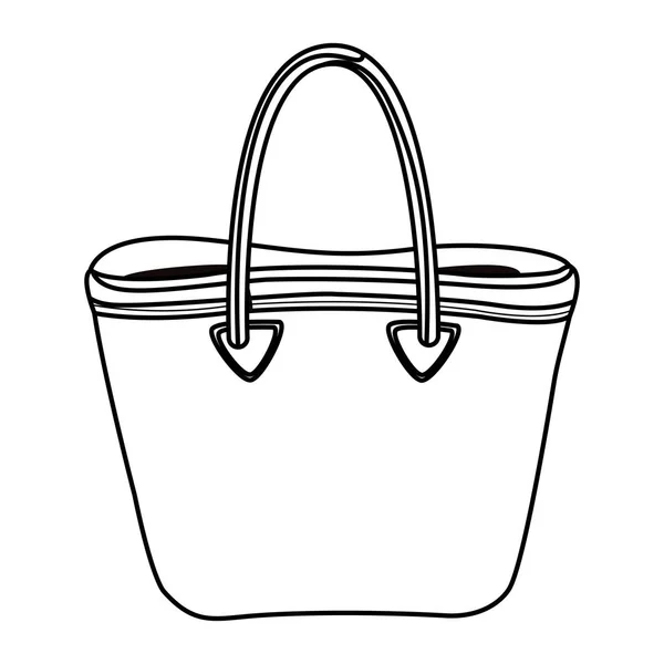 Frauen Mode Tasche Accessoire Cartoon in schwarz und weiß — Stockvektor