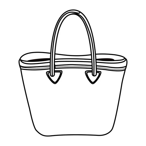 Sac mode femme bande dessinée accessoire en noir et blanc — Image vectorielle