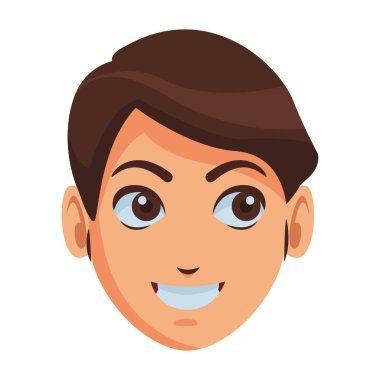 Adamın yüzü karikatür