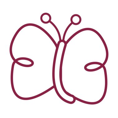 kelebek sevimli karikatür