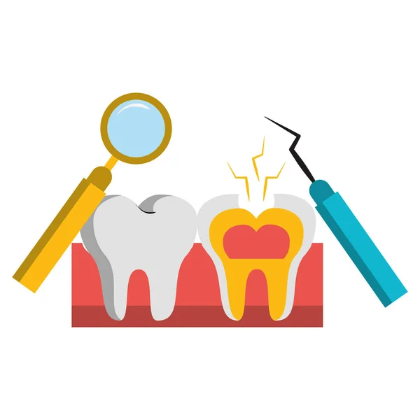 Zahnpflege Gesundheit und Hygiene — Stockvektor