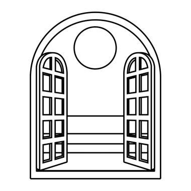 plaj manzara görünümü karikatür