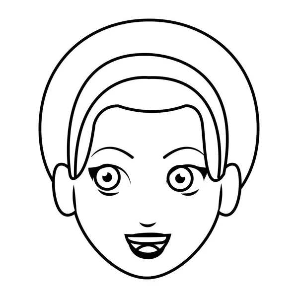 Homme visage dessin animé — Image vectorielle